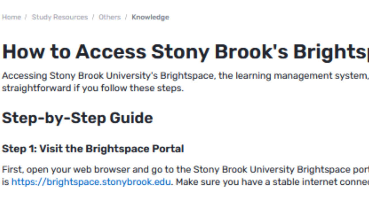 What Steps Are Required for a Successful Stony Brook Brightspace Login?